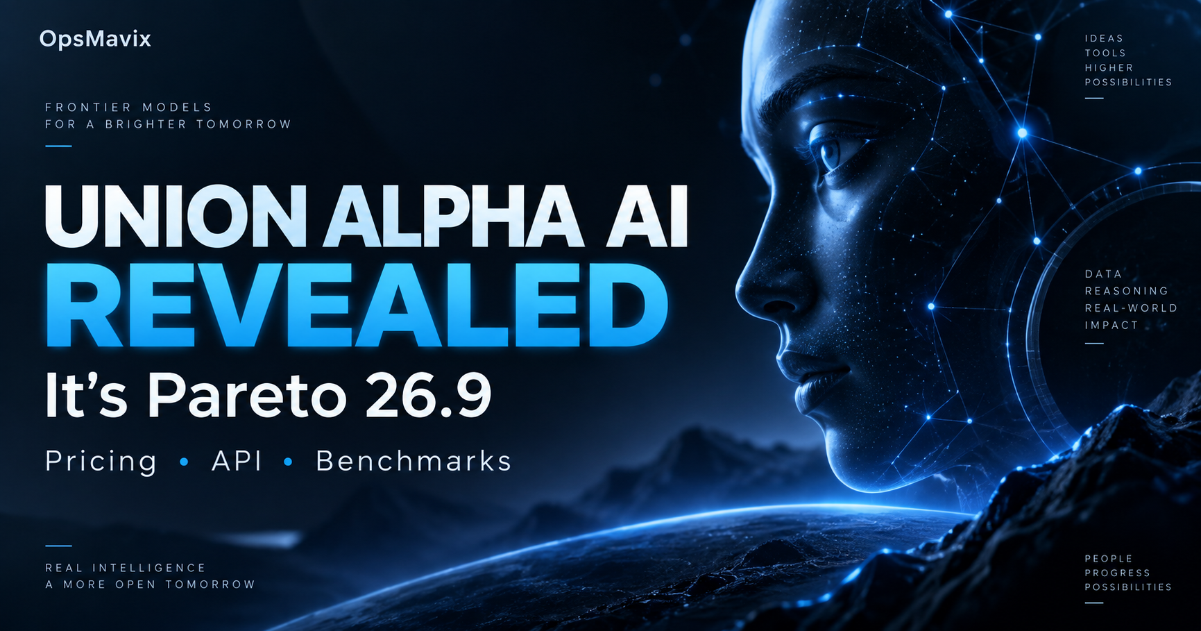 Union Alpha AI revealed as Pareto 26.9, covering pricing, API access and benchmarks.