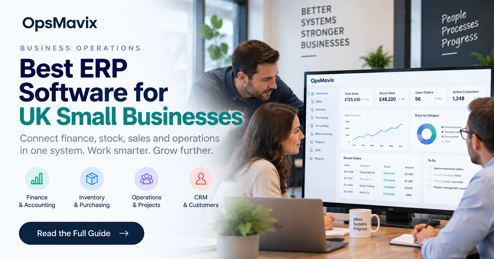 Best ERP software for UK small businesses connecting finance, inventory, sales and operations